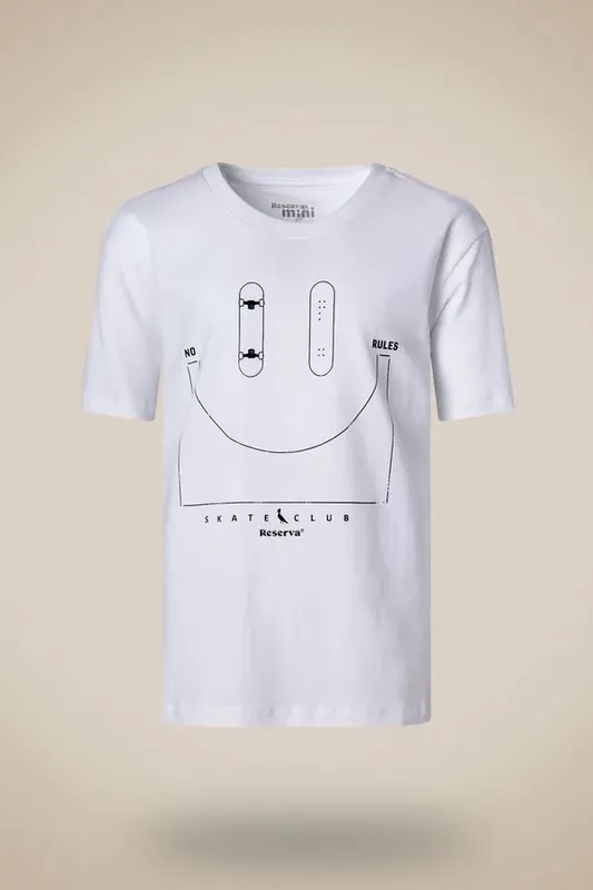 Camiseta Mc Mini Estampa Skate Club Branco - 10