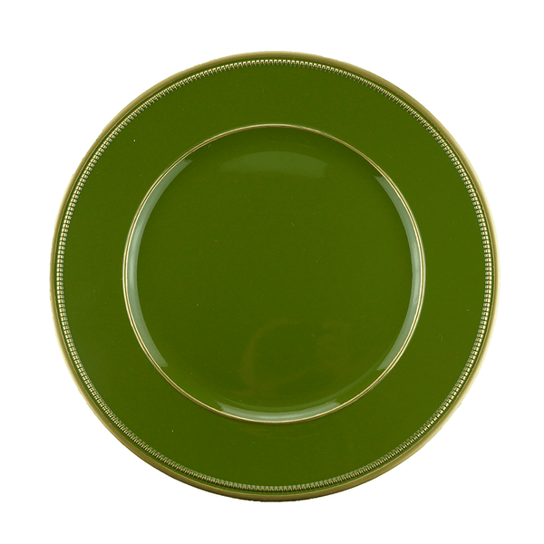 Sousplat Royal, Plástico, Verde, 33 cm - 61127