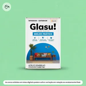 Tinta Acrílica Standard Semibrilho Glasu Suvinil 18L Brilho Prático Verde Piscina (MP)