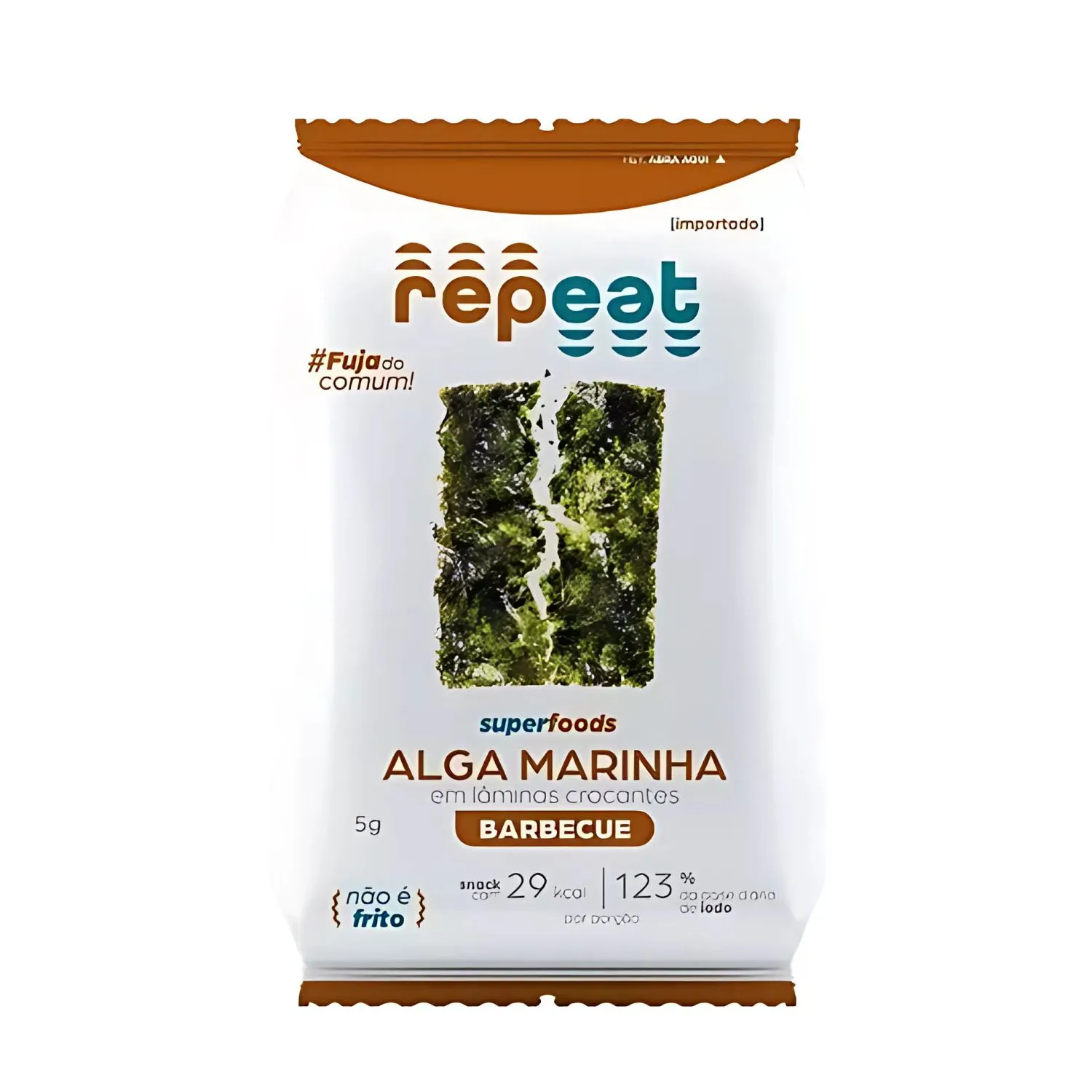 Alga Marinha Barbecue em Lâminas Crocantes Sem Glúten, Sem Lactose Repeat 5g