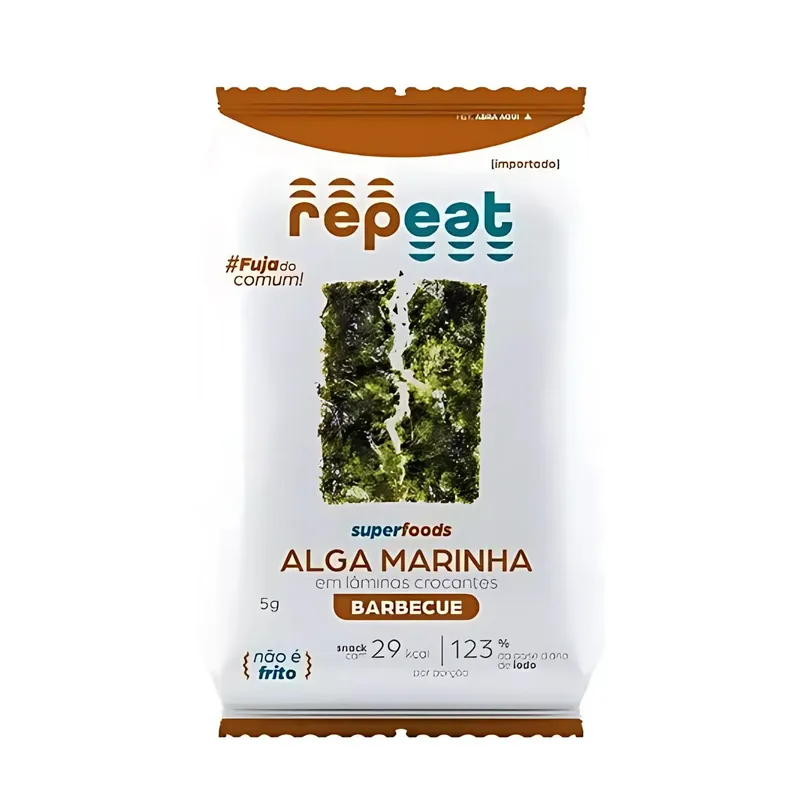 Alga Marinha Barbecue em Lâminas Crocantes Sem Glúten, Sem Lactose Repeat 5g