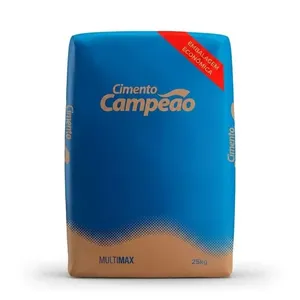 Cimento Cpii E-32 Rs Campeão Multimax 25kg Alta Resistência Inicial Secagem Rápida Cinza Nacional Cimento Cpii E-32 Rs Campeão Multimax 25kg Trabalhabilidade Elevada Cinza Nacional