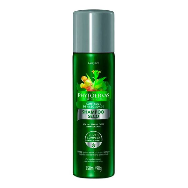 Shampoo Seco Phytoervas Controle de Oleosidade Gengibre e Menta 150ml