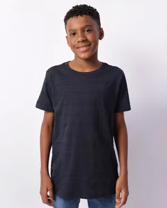 Camiseta Juvenil Manga Curta Texturizada Marinho 12