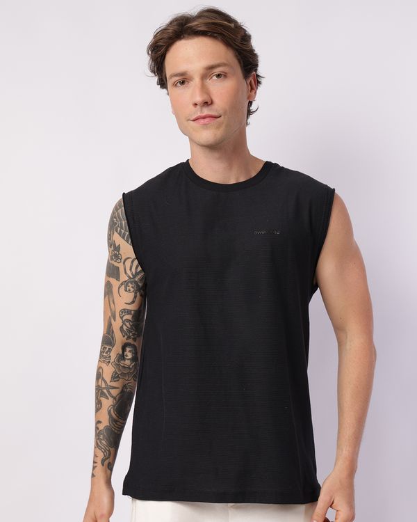 Regata Masculina Machão Texturizada Preta G