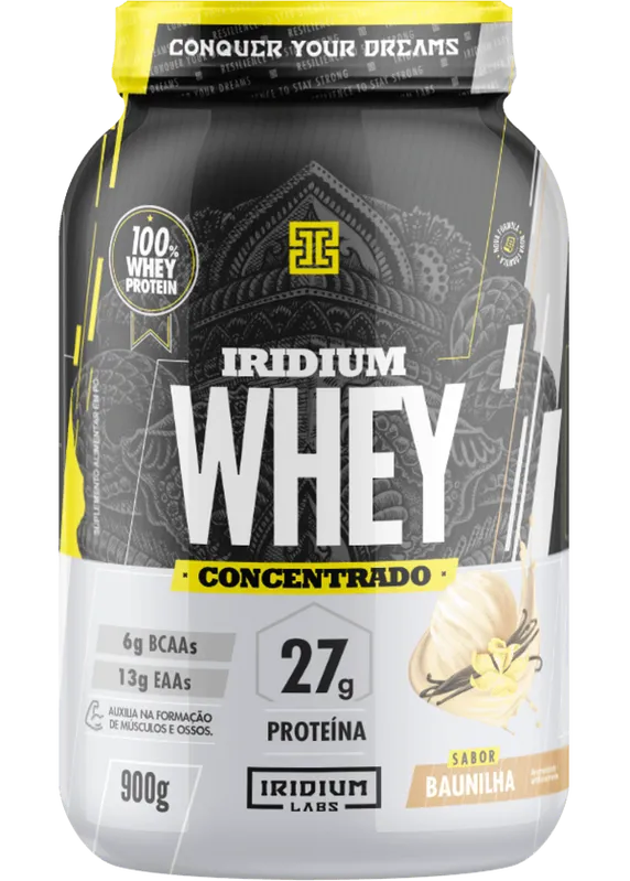 Whey Protein Pote Concentrado Iridium Baunilha 900g