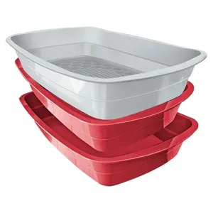 Banheiro para Gato Mec Pet Small 3 Peças Vermelho (MP)