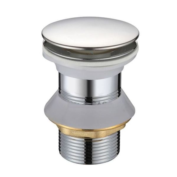 Válvula Cromada Click Redonda Tanque, Cuba Embutir 1.1/4" Deckcasa