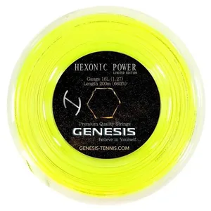 Corda de Tênis Hexonic Power 1,18MM Copolímero Hexagonal Monofilamento Amarela Gênesis Corda de Tênis Hexonic Power 1,18MM Hexagonal Amarela Gênesis