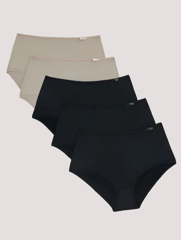 Kit de Calcinhas Maxi Classic - 5 Und MINK/PRETO SG