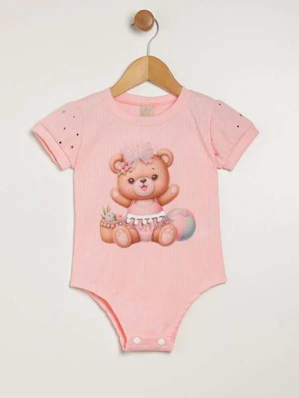 Body Infantil Para Menina - ROSA 3