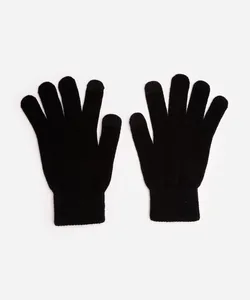 luva masculina de tricot touch screen preto UNICO