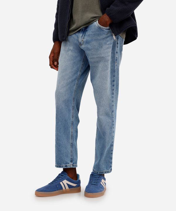 calça reta masculina jeans azul 38