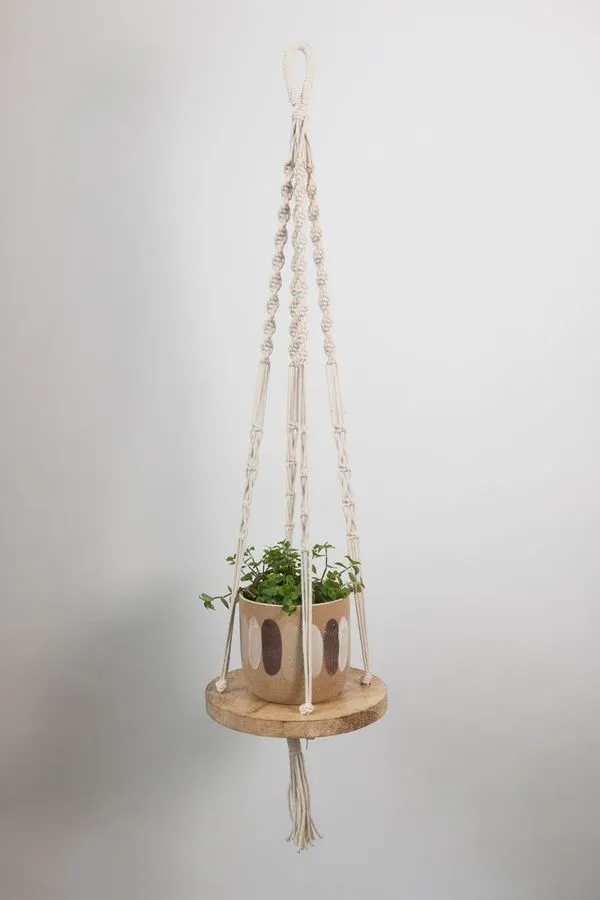 Prateleira Redonda Macrame