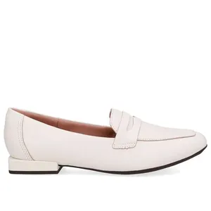 Loafer Branco Marfim Couro Básico 34