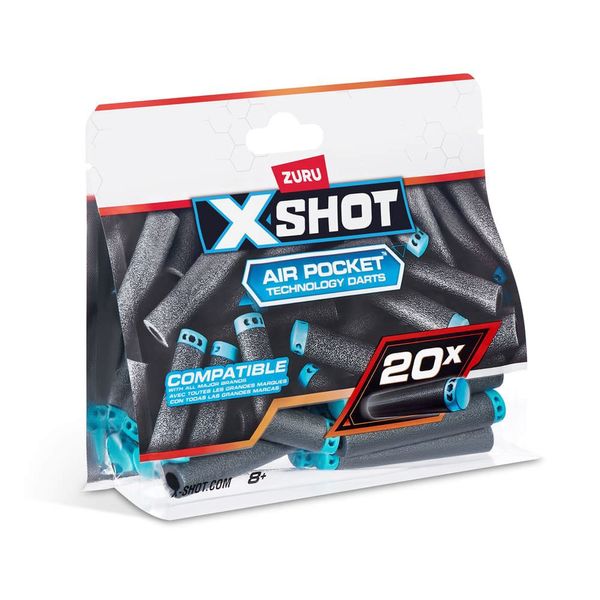 Kit - Com 20 Dardos - Air Pocket - X-Shot - Candide