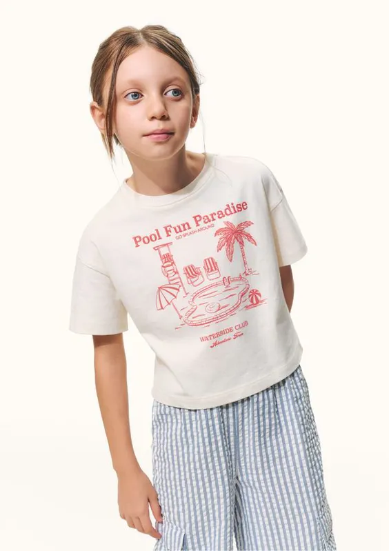 Blusa Infantil Menina Super Cotton Oversized - Off white 008