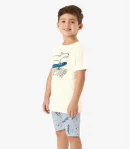 Pijama Meia Malha Rovi Kids Bege 4