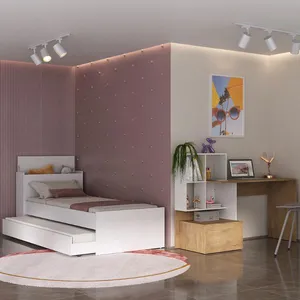 Bicama para Colchão 78x188cm com Baú Embutido e Escrivaninha Multimóveis MP4368