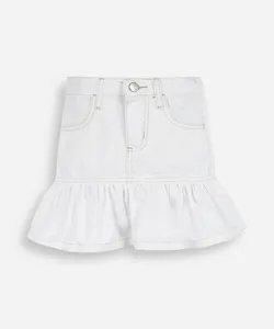 saia peplum infantil de sarja off white 6