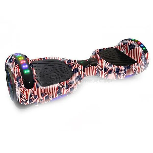 Hoverboard Infantil America Usa No15 Elétrico Self Balance com Bluetooth e Leds Bivolt Smart Tech Hoverboard Infantil America Usa Nº15 Elétrico com Bluetooth e Leds Bivolt Smart Tech