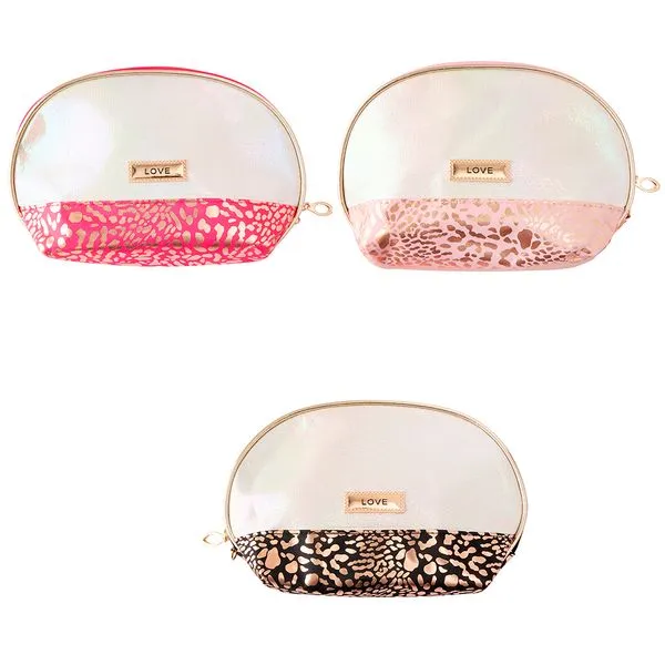 Necessaire Estampa Onça Cores Sortidas 16x9x13cm LM1997 - Honeyhome