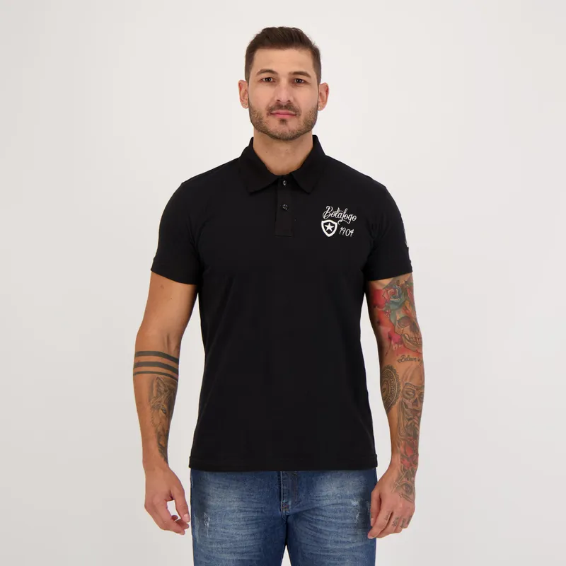 Polo Botafogo Caçador Preta