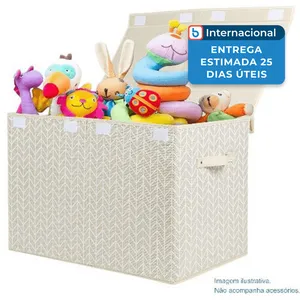 Baú para Brinquedos Mayniu Bege A-MBI