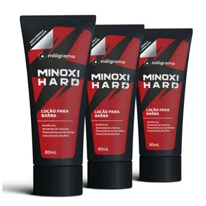 Kit 3 Minoxidil Minoxihard® Loção Barba 80ml