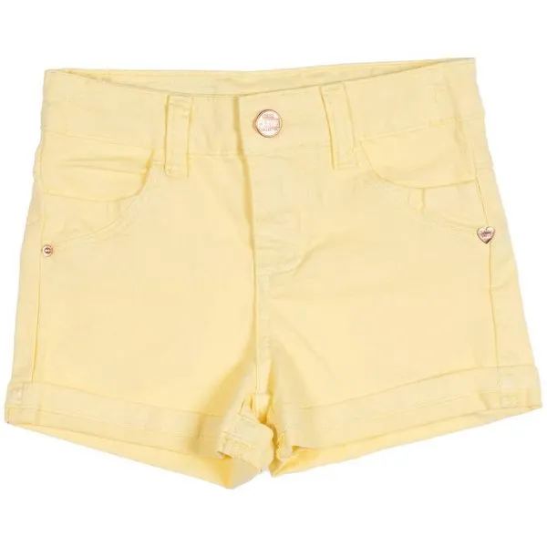 Shorts Feminino Color - Amarelo - Mania Kids Shorts Feminino Color - Amarelo - Tamanho 2 - Mania Kids