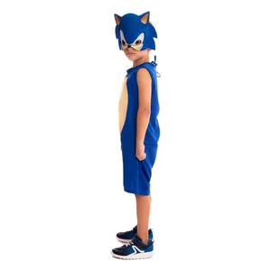 Fantasia Infantil Premium Sonic Original com Máscara P
