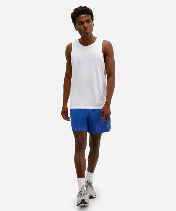 short running masculino esportivo com recorte e refletivos azul P