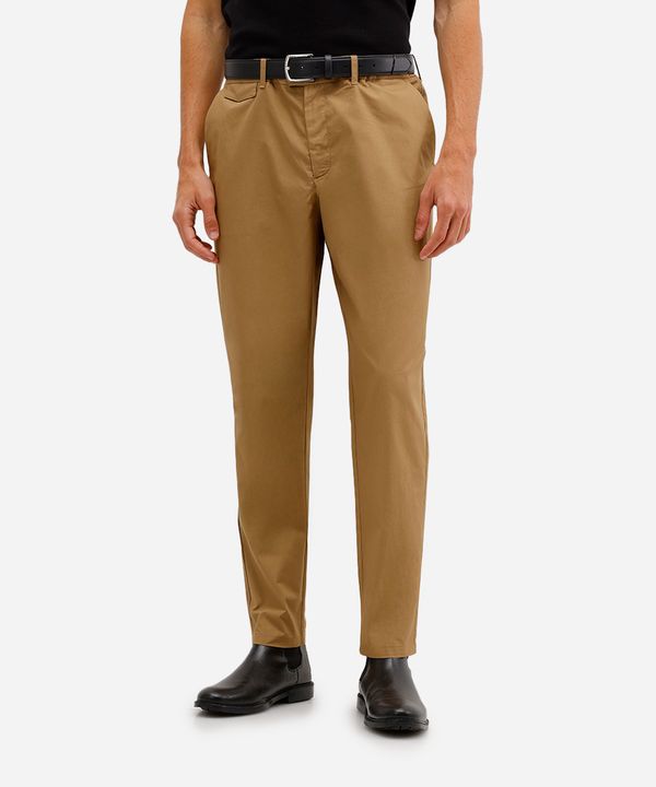 calça slim masculina de alfaiataria bege 40