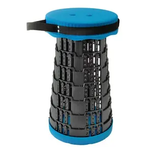 Assento Dobrável Telescópico Com Alça Portátil Suporta Até 150kg Azul 25x44cm LM2301JAR - honeyhome