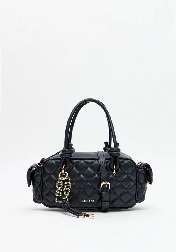 Bolsa Tote Matelassê Com Bag Charm Preto U