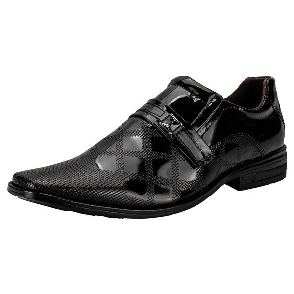 Sapato Masculino Social Bkarellus TR97 VERNIZ/PRETO 02 39