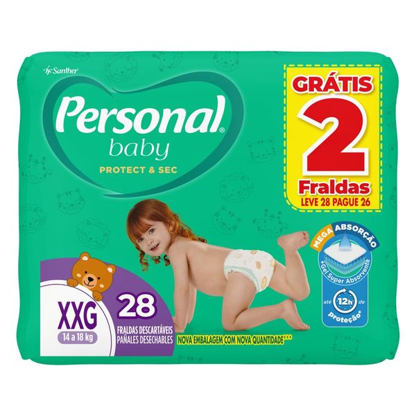 Fralda Personal Baby Protect & Sec XXG 28 Unidades