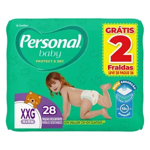 Fralda Personal Baby Protect & Sec XXG 28 Unidades