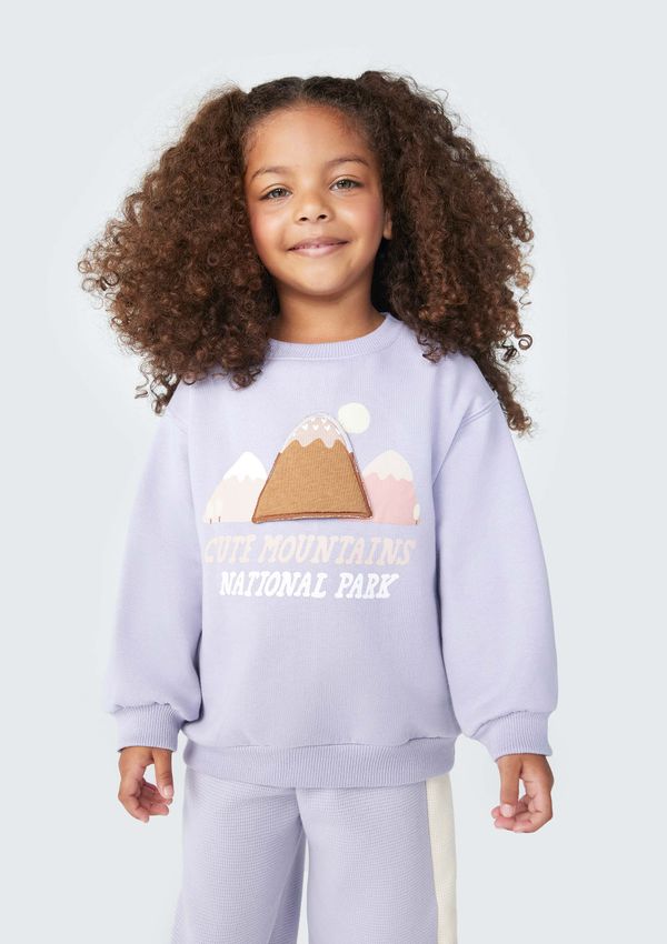 Blusão Infantil Menina Toddler em Moletom Peluciado - Roxo 002