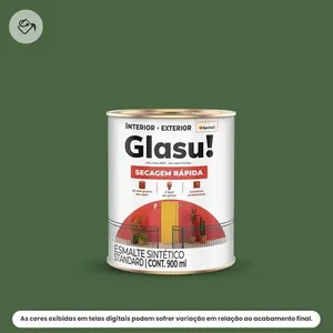 Tinta Esmalte Sintético Standard Brilhante Glasu Suvinil 900ml Secagem Rápida Verde Floresta (MP)