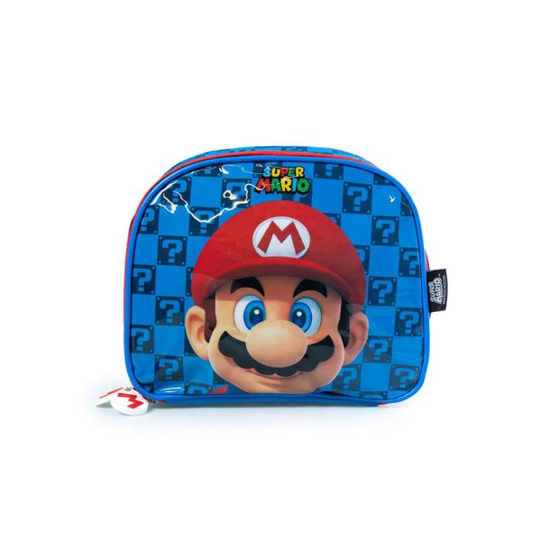 Lancheira Escolar Masculina Mario Azul U / Azul