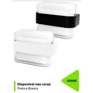 Arandela Aura Sob AAB312 12W 3000K com Iluminação Suave Direcionada Autovolt IP20 Branco Arandela Aura Sob AAB312 12W 3000K com Iluminação Suave Direcionada IP20 Branco