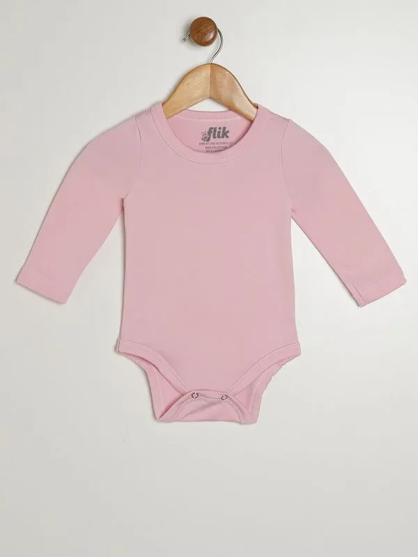 Body Malha Térmica Infantil Para Bebê - ROSA P
