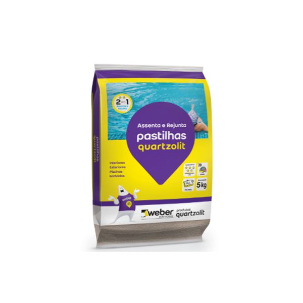 Argamassa Quartzolit para pastilhas externo e interno 5Kg pinheiro
