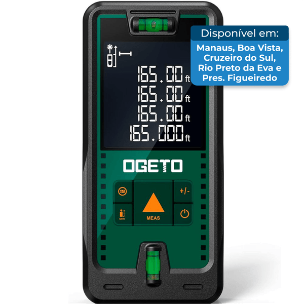 Medidor de Distância a Laser Ogeto 50m Visor LCD A-BI