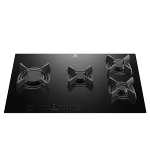 Cooktop 4 Bocas Gás Electrolux Expert Mesa de Vidro, Painel Touch e Timer Digital (KE4GF) 220V