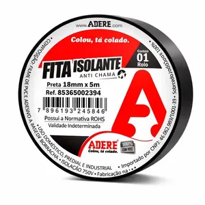 Fita Isolante AntFita Isolante Antichama Preta 18mm x 5m - Adereichama Preta 18mmx5mm Ref.85365002394 Adere
