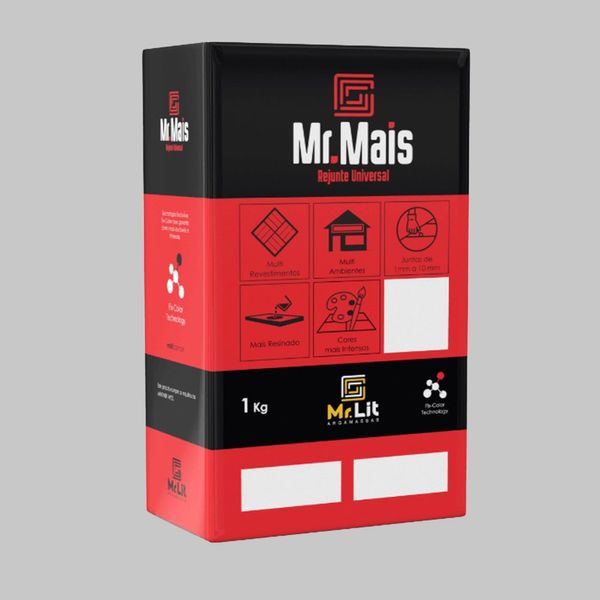 Rejunte Universal Multiresinado 1kg Mr. Lit Rejunte Universal Multiresinado Cinza 1kg Mr. Lit