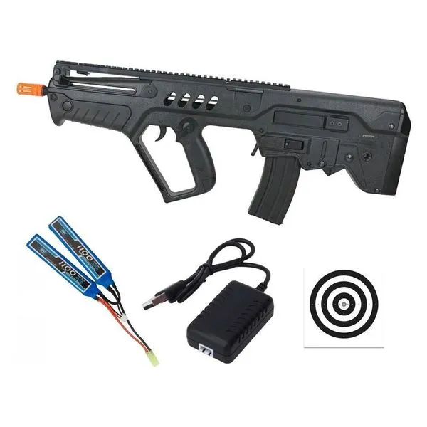 Rifle De Airsoft Aeg Tavor Iwi Tar-21 Flat Top T21 + Itens