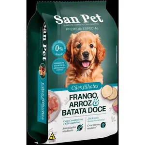 Ração Cães Filhotes Frango e Cereais San Pet 1Kg